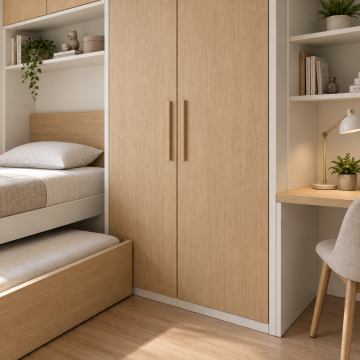Mirel 320 Yavrulu Karyolalı Kitaplıklı Genç Odası