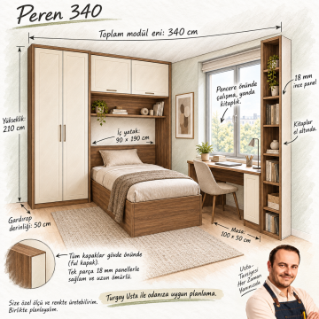 Peren 340 Pencere Önü Masalı Membran Genç Odası