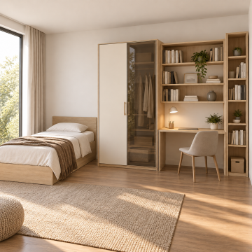 Seren 360 Yatak Üstü Açık Reflekte Camlı Genç Odası