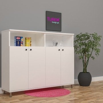 Açelya 4 Kapaklı Çok Amaçlı Dolap