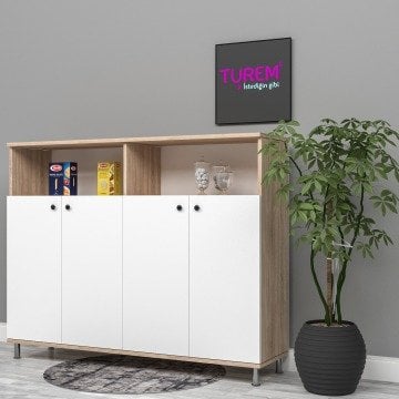 Açelya 4 Kapaklı Çok Amaçlı Dolap