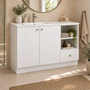 Velmira Düz MDF Banyo Dolabı 120 cm