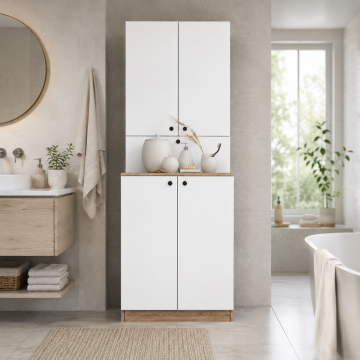 Mine Beyaz Banyo Dolabı