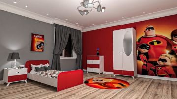 Almira Kırmızı Genç Odası Takımı