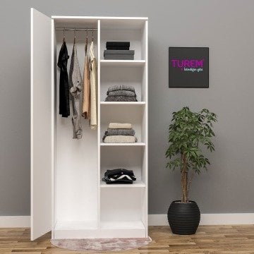 Mehtap 1 Kapılı 1 Raflı Gardrop