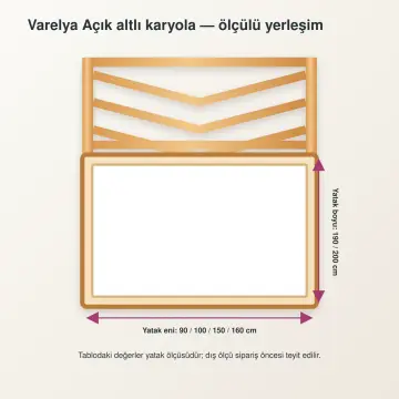 Varelya Doğal Ahşap Karyola