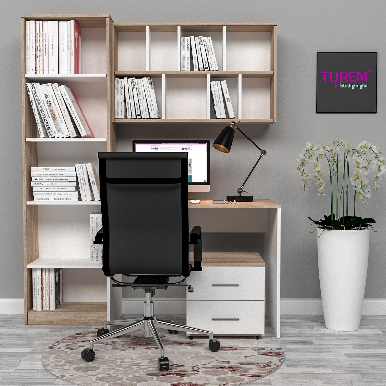 Minör Raflı Çalışma Masası