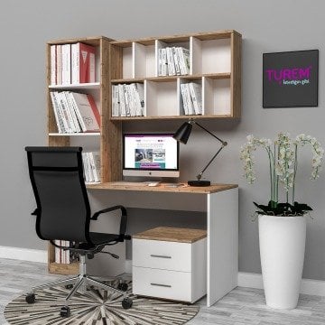 Minör Raflı Çalışma Masası Mdf
