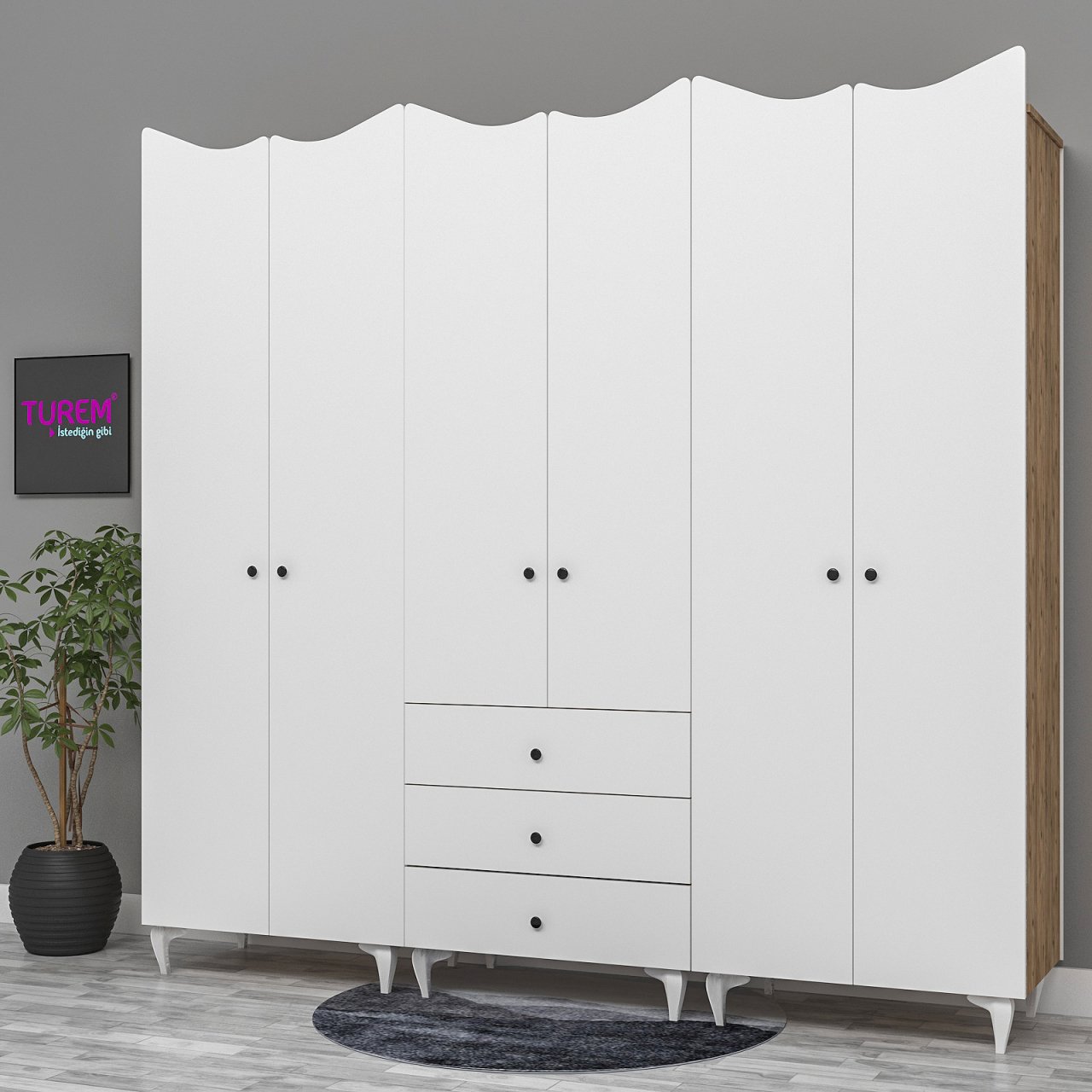 6 Kapılı Country Gardırop