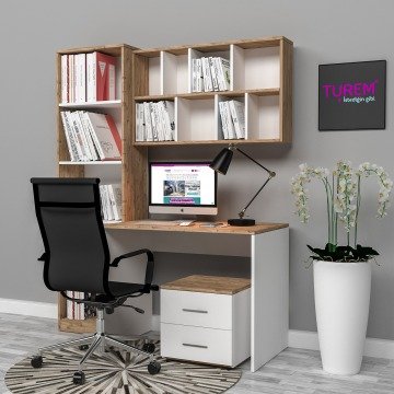 Minör Raflı Çalışma Masası Mdf