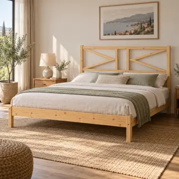 Nirvela Doğal Ahşap Karyola