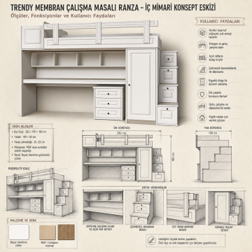 Trendy Membran Çalışma Masalı Ranza