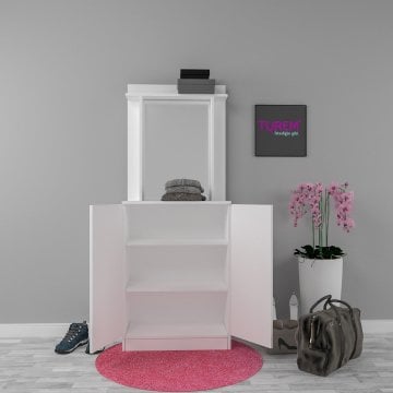 Yağmur Aynalı 2 Kapaklı Portmanto