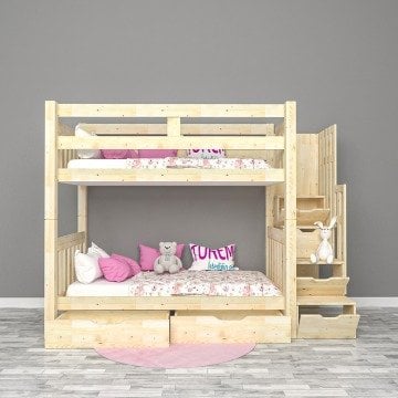 Mades Doğal Ahşap Ranza