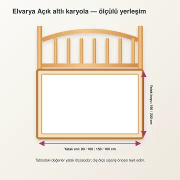 Elvarya Doğal Ahşap Karyola