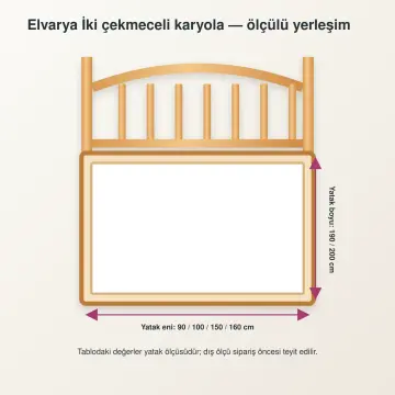 Elvarya Doğal Ahşap Çekmeceli Karyola