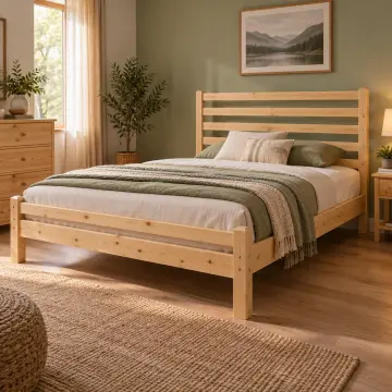 Arenvya Doğal Ahşap Karyola