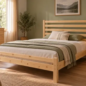 Arenvya Doğal Ahşap Karyola