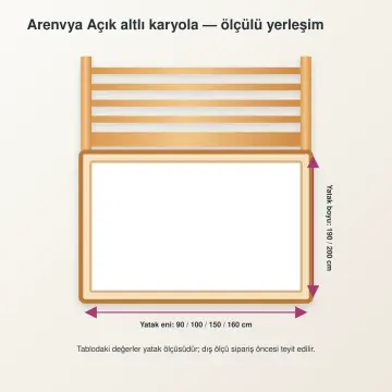 Arenvya Doğal Ahşap Karyola