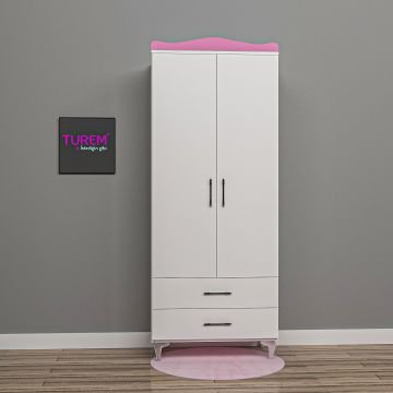 Klasik 2 Kapılı Gardrop Mdf - pembe