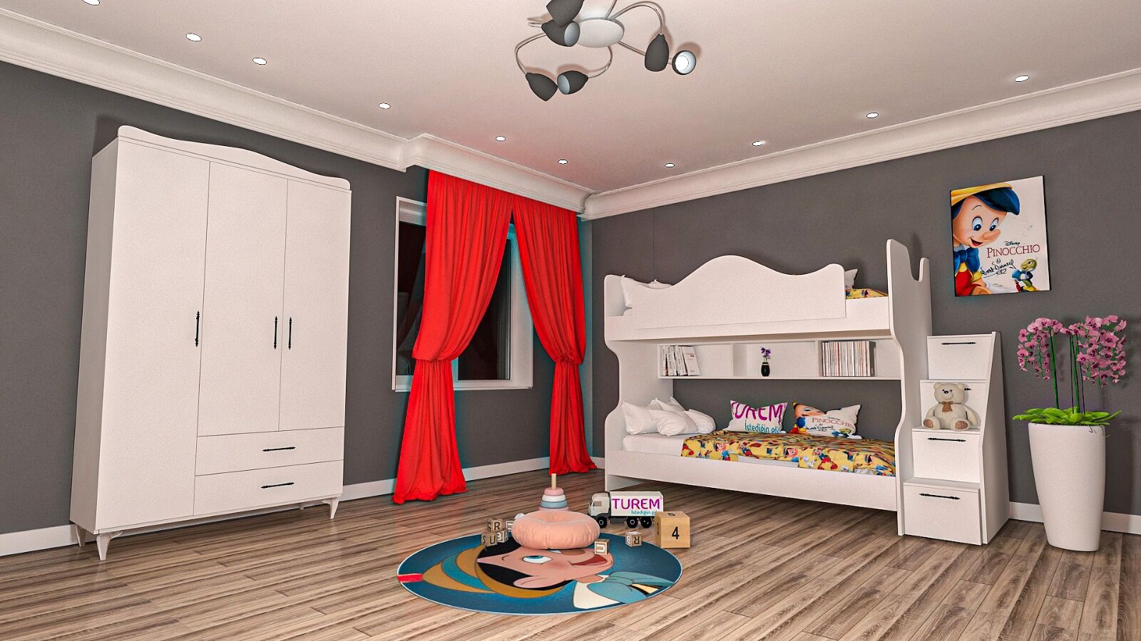 Pastle Klasik Genç Odası Takımı