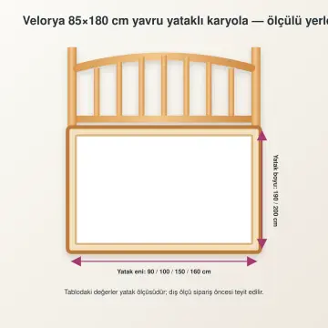 Velorya Doğal Ahşap Yavrulu Karyola