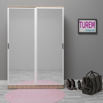 Cevher Çift Aynalı Sürgülü Portmanto