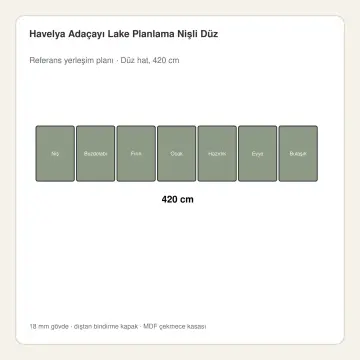 Havelya Adaçayı Lake Planlama Nişli Düz Mutfak Dolabı