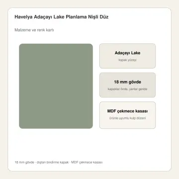Havelya Adaçayı Lake Planlama Nişli Düz Mutfak Dolabı