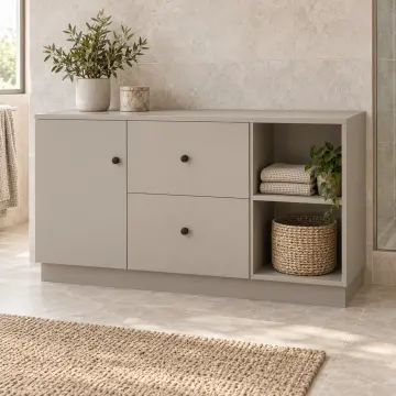 Pelasya Düz MDF Banyo Dolabı 130 cm