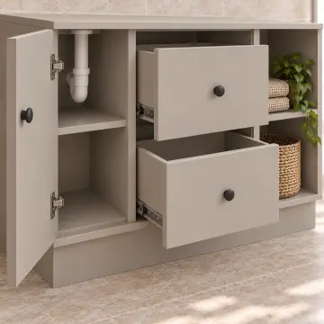 Pelasya Düz MDF Banyo Dolabı 130 cm