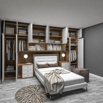 Moll Modern Yatak Üstü Gardrop