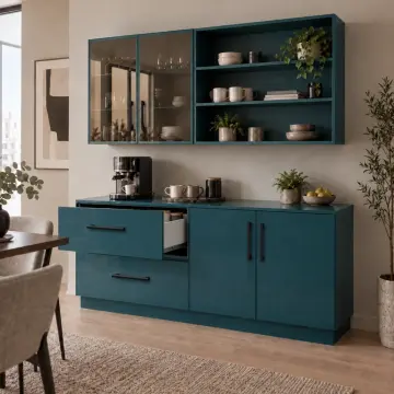 Lustriva 160 cm High Gloss Kahve Köşesi