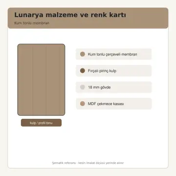 Lunarya Kum Membran Kavisli Kahvaltı Uzantılı Sol L Mutfak Dolabı