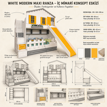 White Modern Maxi Ranza