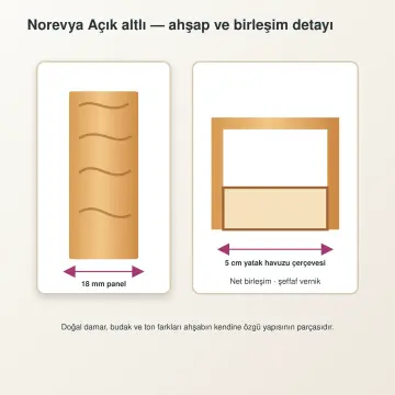 Norevya Doğal Ahşap Karyola