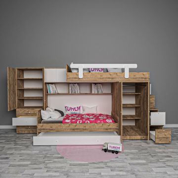 Özel Yavrulu Çekmeceli Ranza