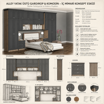 Alley Yatak Üstü Gardrop