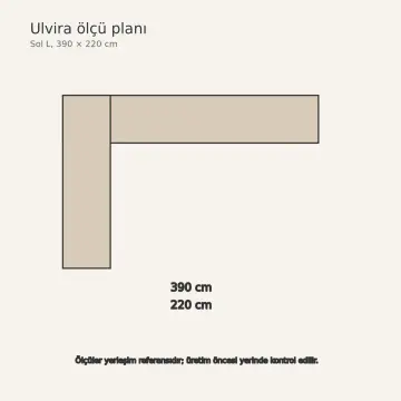 Ulvira İnci Kum High Gloss Yükseltilmiş Yıkama Kuleli Sol L Mutfak Dolabı