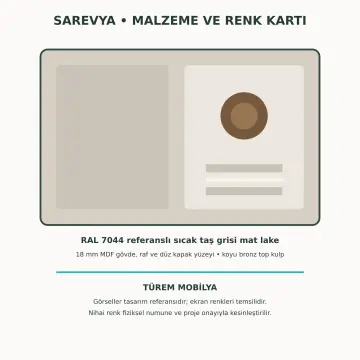 Sarevya Lake Yan Yana Makine ve Temizlik Dolabı 180 cm