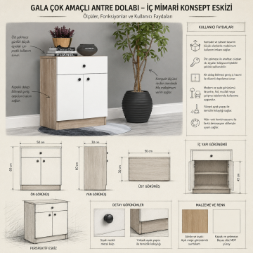 Gala Çok Amaçlı Antre Dolabı