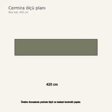 Cermira RAL 6011 Lake Gizli Kurutmalıklı Düz Mutfak Dolabı