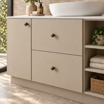 Tarelya Membran Açık Raflı Banyo Dolabı 140 cm