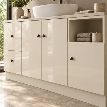 Valerya High Gloss Açık Nişli Banyo Dolabı 150 cm