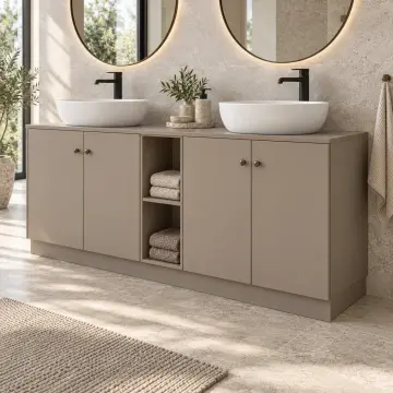 Narevya Lake Orta Havlu Nişli Banyo Dolabı 180 cm