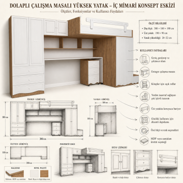 Major Modern Çalışma Masalı Ranza