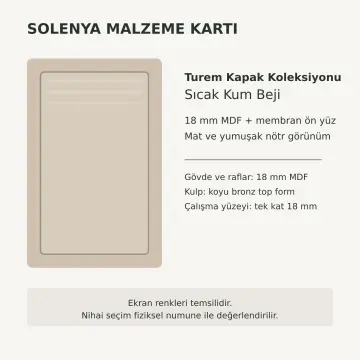 Solenya Membran Çamaşır Makinesi, Açık Tezgâh ve Çift Boy Dolabı 160 cm