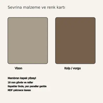 Sevrina Vizon Membran Çekilir Sebzelik Kasalı Sol L Mutfak Dolabı