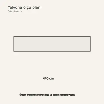 Yelvona Kırık Beyaz High Gloss Gizli Priz Panolu Düz Mutfak Dolabı