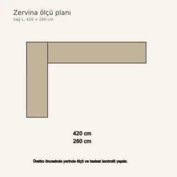 Zervina Keten Bej Membran İçe Katlanır Erzak Dolaplı Sağ L Mutfak Dolabı
